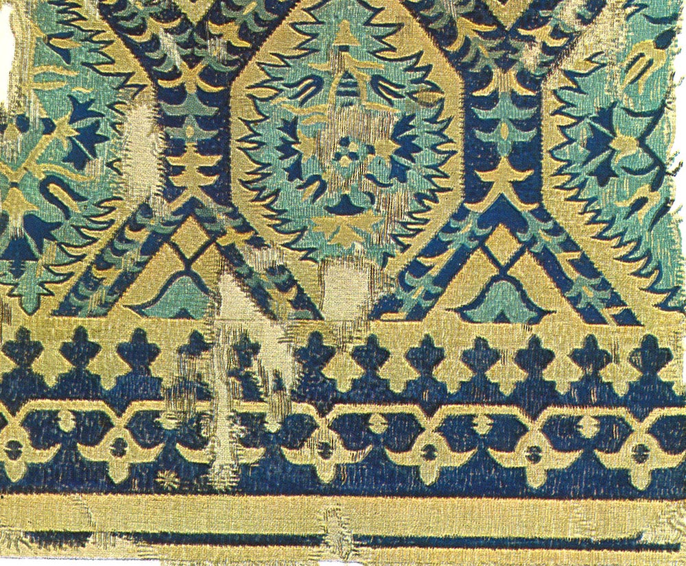 Anatolian Rug fragment dating back to the 17th century, found in the Mevlana Museum in Konya.